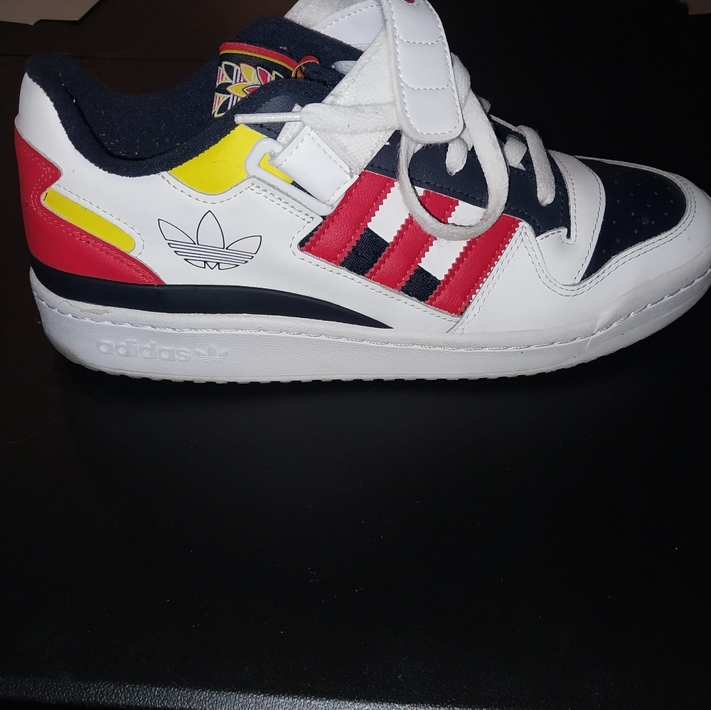 Adidas Forum Low Men's Shoes White Cloud Legend Ink Red